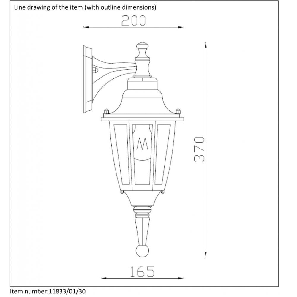 Tireno Hexagonal Black Aluminum Outdoor Wall Lantern