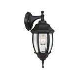 Tireno Hexagonal Black Aluminum Outdoor Wall Lantern