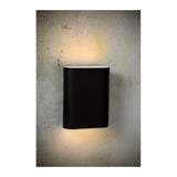 Contemporary Black Oval Wall Sconce
