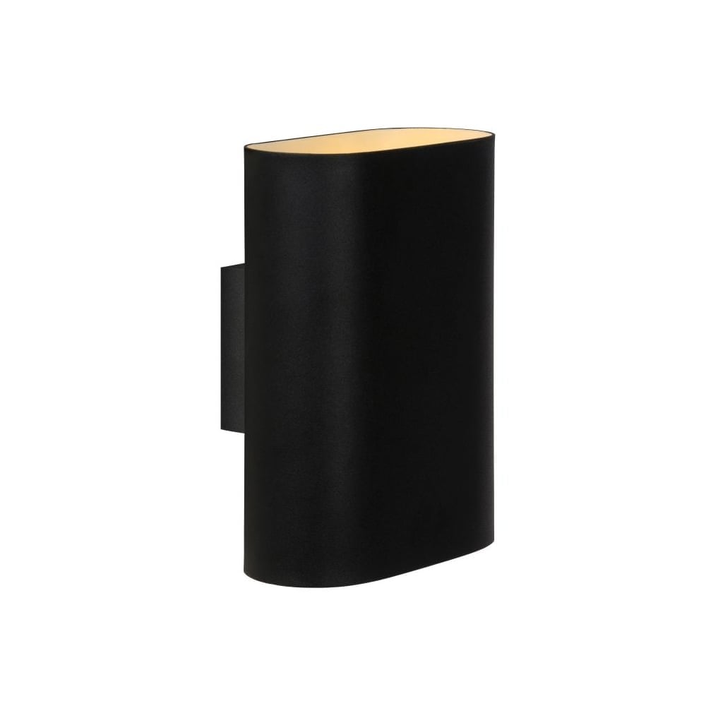 Contemporary Black Oval Wall Sconce