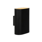 Contemporary Black Oval Wall Sconce