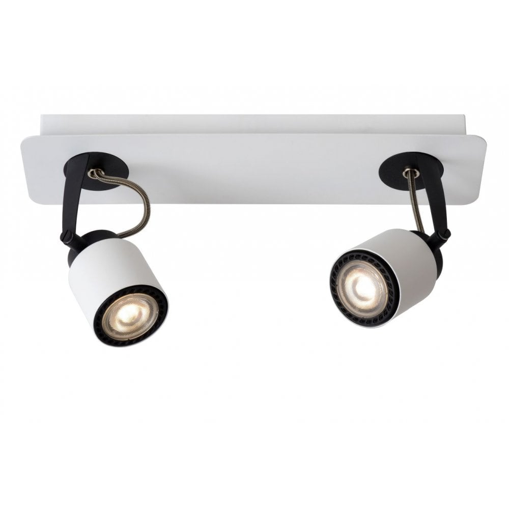 Contemporary LED Dual-Tone Rectangular Ceiling Spotlight in Black and White