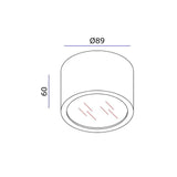 Lily Sleek White Aluminum Cylinder Ceiling Spotlight