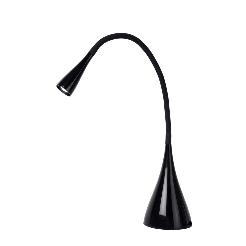 Sleek Black Modern LED Desk Lamp with Flexible Arm