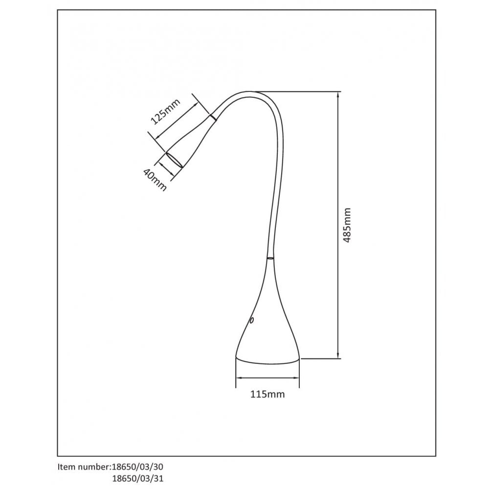 Sleek Black Modern LED Desk Lamp with Flexible Arm