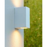 Zora-LED Contemporary Rectangular White Aluminum Wall Light