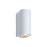 Zora-LED Contemporary Semi-Circle White Aluminum Wall Light