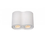 Sleek White Oval Aluminum Ceiling Spotlight Fixture