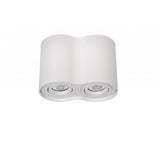 Sleek White Oval Aluminum Ceiling Spotlight Fixture