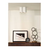 Sleek White Oval Aluminum Ceiling Spotlight Fixture