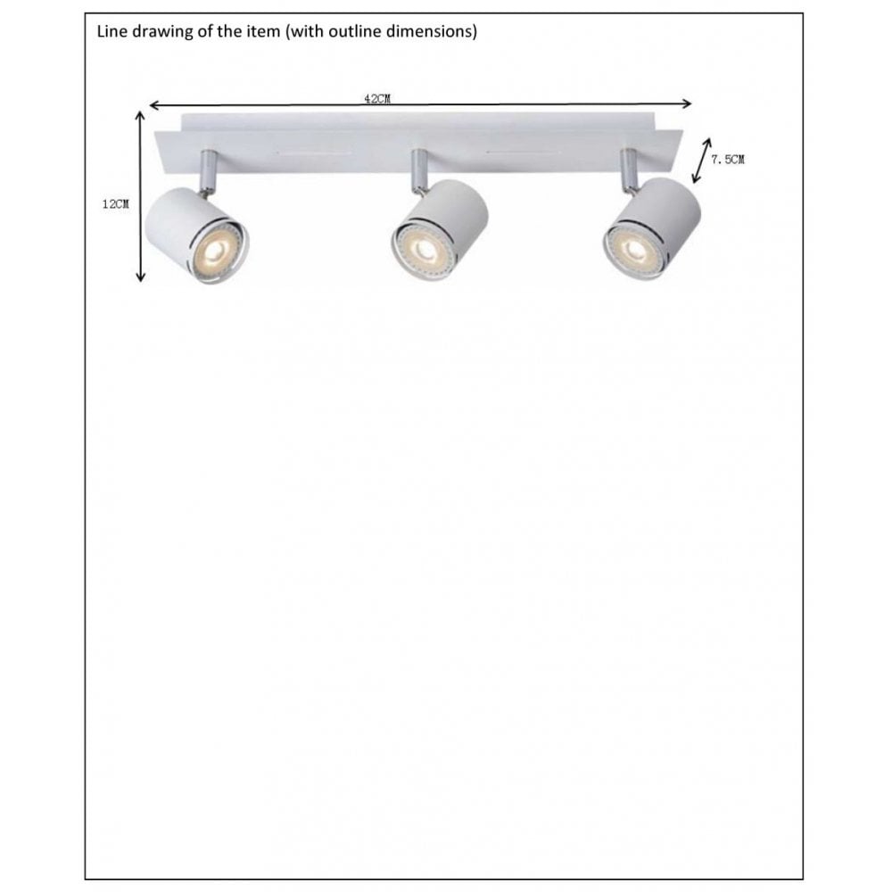 Rilou Contemporary White and Chrome Rectangular Ceiling Spotlight Fixture