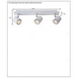 Rilou Contemporary White and Chrome Rectangular Ceiling Spotlight Fixture