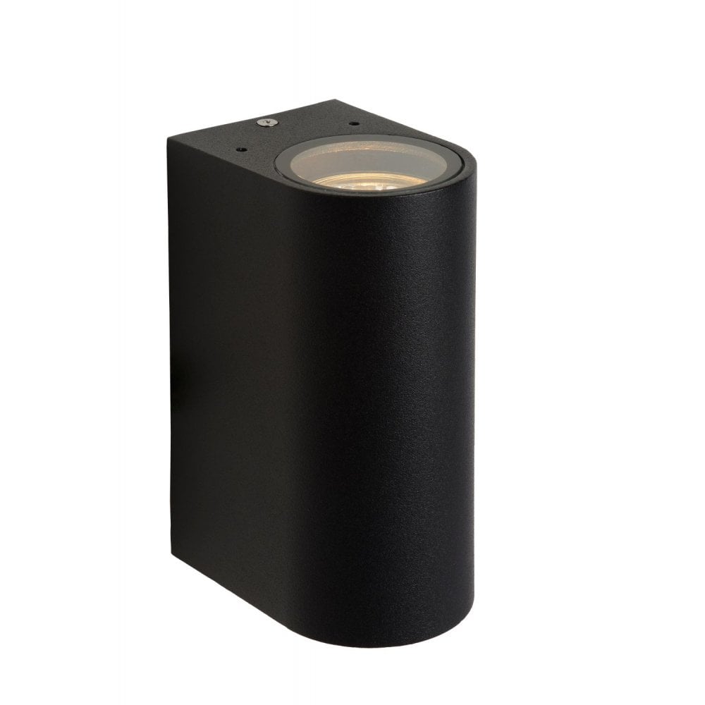 Boogy Contemporary Anthracite Half-Round Aluminum Wall Light Fixture