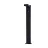 Texas Modern Rectangular Anthracite Aluminum Bollard Light with Motion Sensor