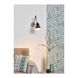 Sleek Contemporary Metal Round Wall Light in Black and Grey