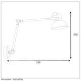 Sleek Contemporary Metal Round Wall Light in Black and Grey