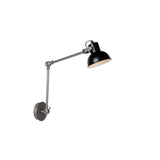 Sleek Contemporary Metal Round Wall Light in Black and Grey