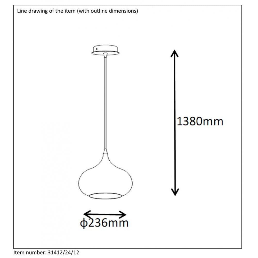 Contemporary Riva Satin Chrome Metal Pendant Light Fixture