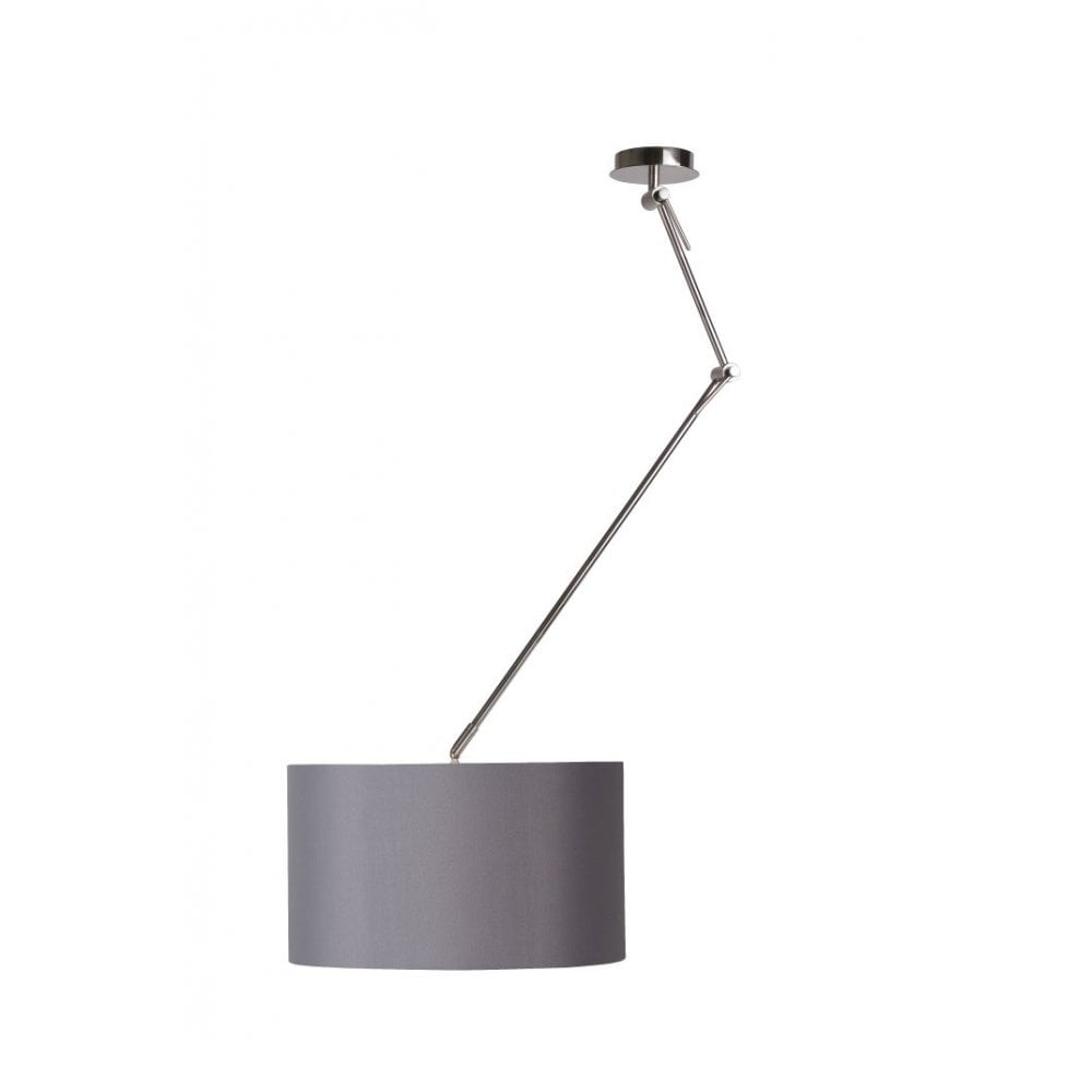 Eleni Contemporary Steel Grey Round Pendant Light