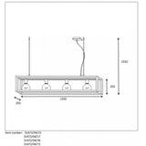 Oris Industrial Rectangular Metal and Light Wood Pendant Ceiling Light
