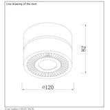 Mitrax Sleek Cylinder Ceiling Spotlight in White and Black - Modern Aluminum Design