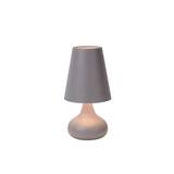 Retro Grey Isla Metal Table Lamp with Round Design