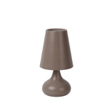 Isla Vintage Round Taupe Metal Table Lamp