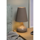 Isla Vintage Round Taupe Metal Table Lamp