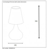 Isla Vintage Round Taupe Metal Table Lamp