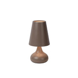 Isla Vintage Round Taupe Metal Table Lamp