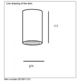 Contemporary White Plaster Cylinder Ceiling Spot Light