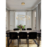 Colette Sleek LED Ring Pendant Light, Rose Gold, 60cm