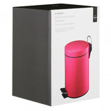 3 Litre Pedal Bin, Metal, Pink