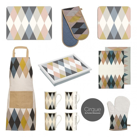 Cirque Set of 4 Placemats, Cork, Multi-Coloured