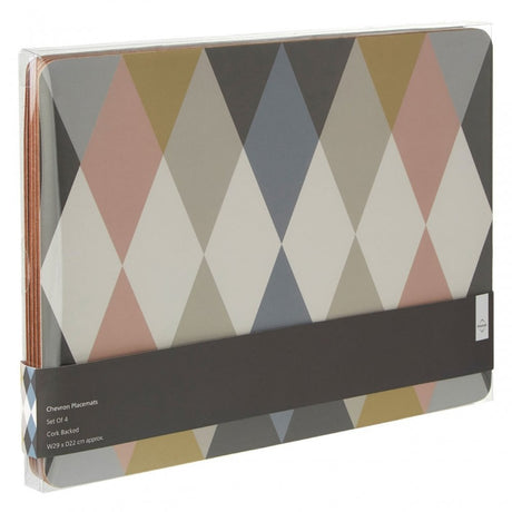Cirque Set of 4 Placemats, Cork, Multi-Coloured