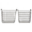 Black Wire Storage Baskets Set of 2, Metal, Black
