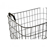 Black Wire Storage Baskets Set of 2, Metal, Black