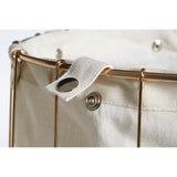 Round Gold Wire Laundry Basket, Iron Wire, Gold