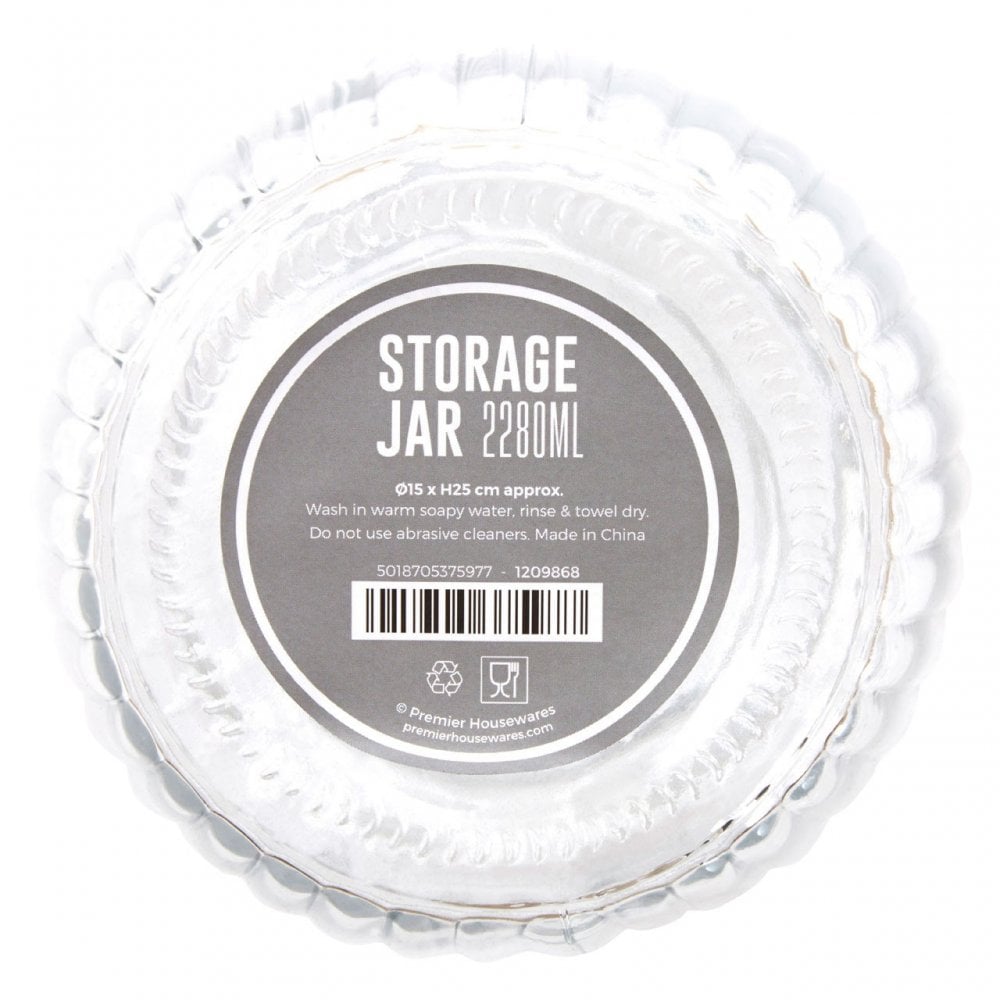 Glass Storage Jar, Glass, Clear