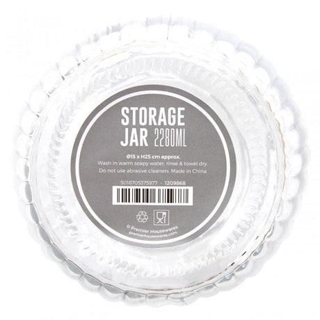 Glass Storage Jar, Glass, Clear