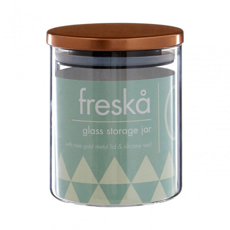 Freska 700Ml Storage Jar, Glass, Silicone, Tin