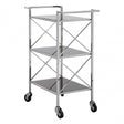 Hoffman Trolley, Iron, Mirrored Glass, Rubber, Stainless Steel, Black