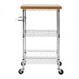 Frankfurt 3 Tier Kitchen Trolley, Silver
