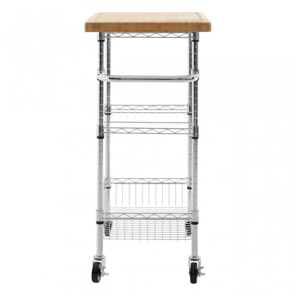 Frankfurt 3 Tier Kitchen Trolley, Silver