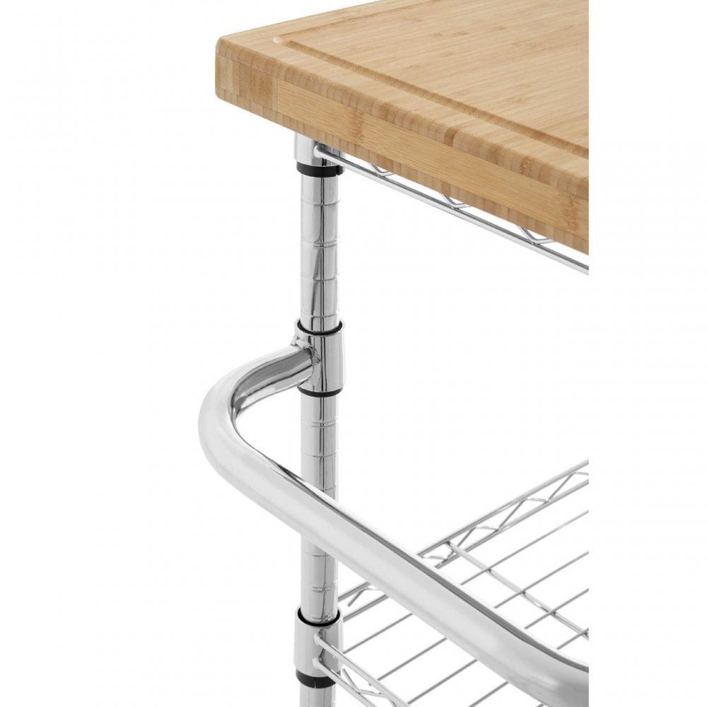 Frankfurt 3 Tier Kitchen Trolley, Silver