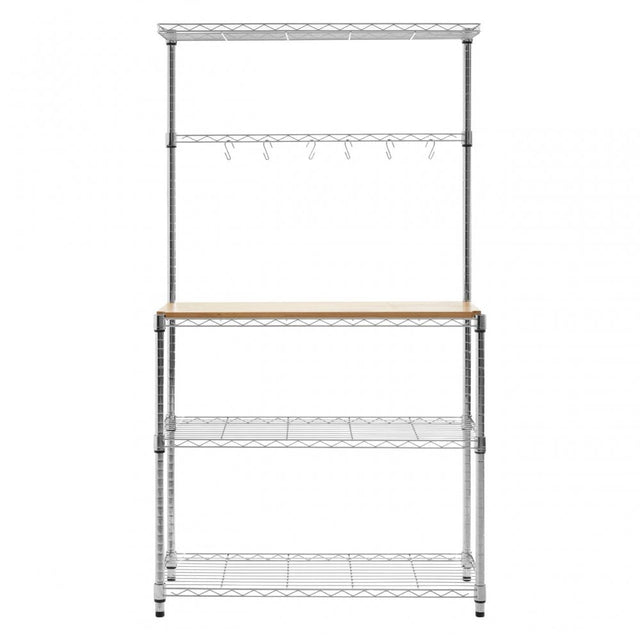 Frankfurt 4 Tier Shelf Unit, Silver