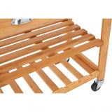 Kitchen Trolley, Bamboo, Natural