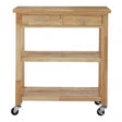 Kitchen Trolley, Rubberwood, Natural