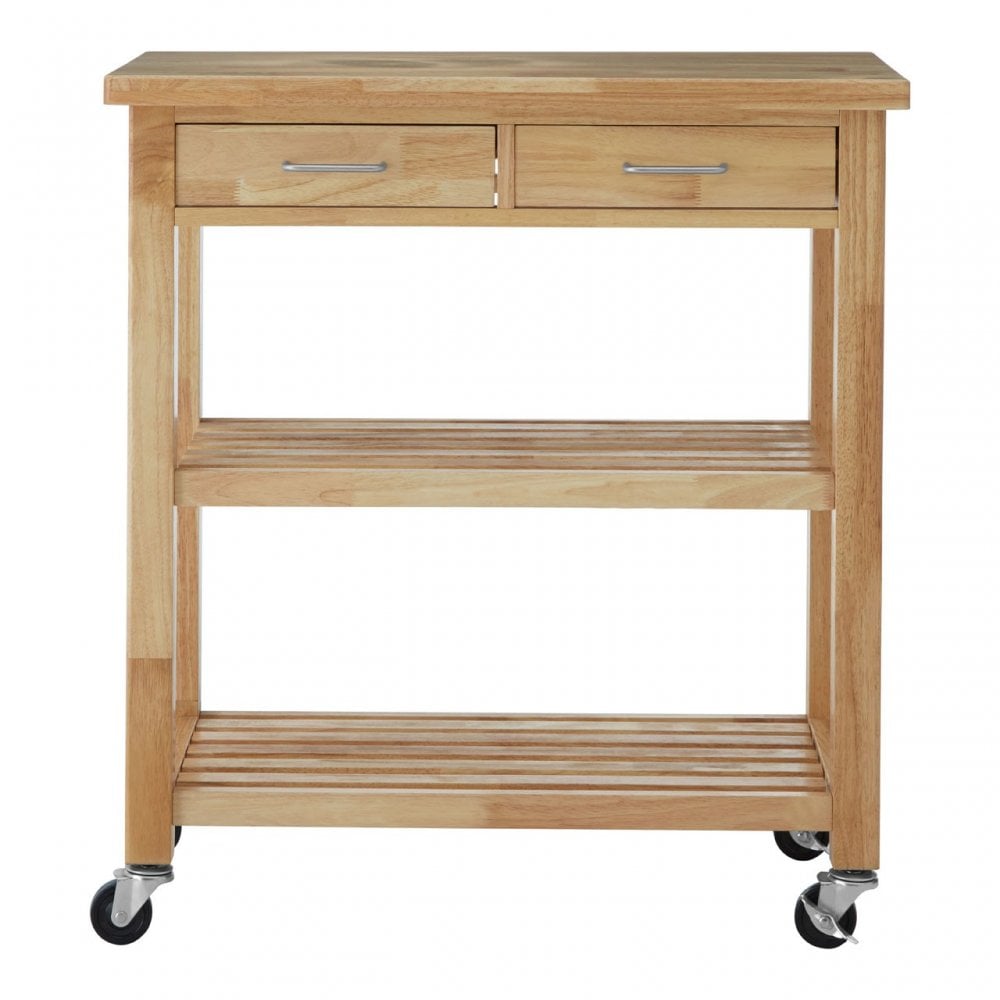 Kitchen Trolley, Rubberwood, Natural