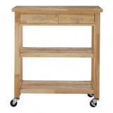 Kitchen Trolley, Rubberwood, Natural